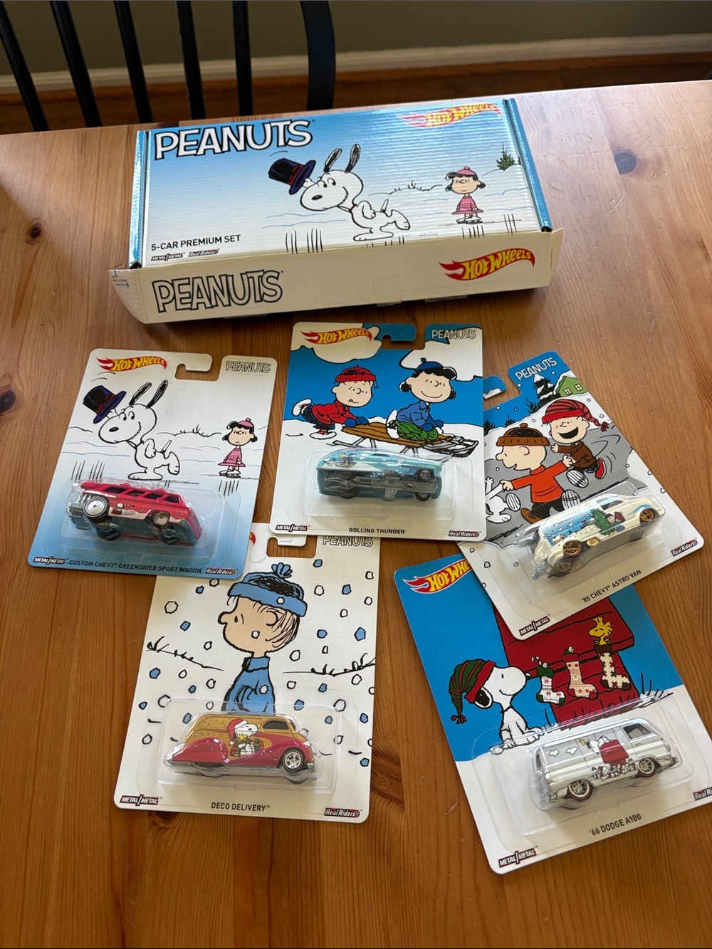 Peanuts 5-Car Premium Set – Multi Color Kids Toy Cars new